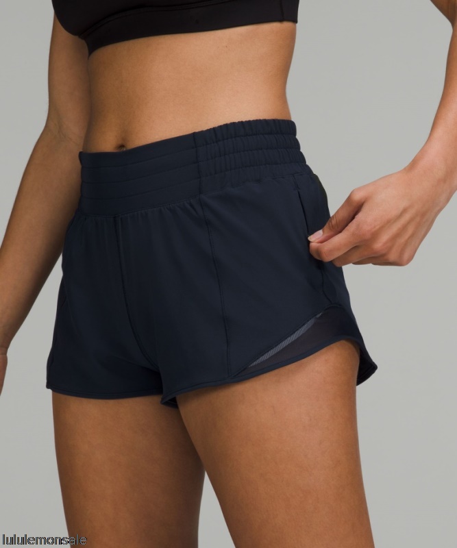 Lululemon Damen DELULU174 | Hotty Hot High-rise Lined Short 25 True Navy